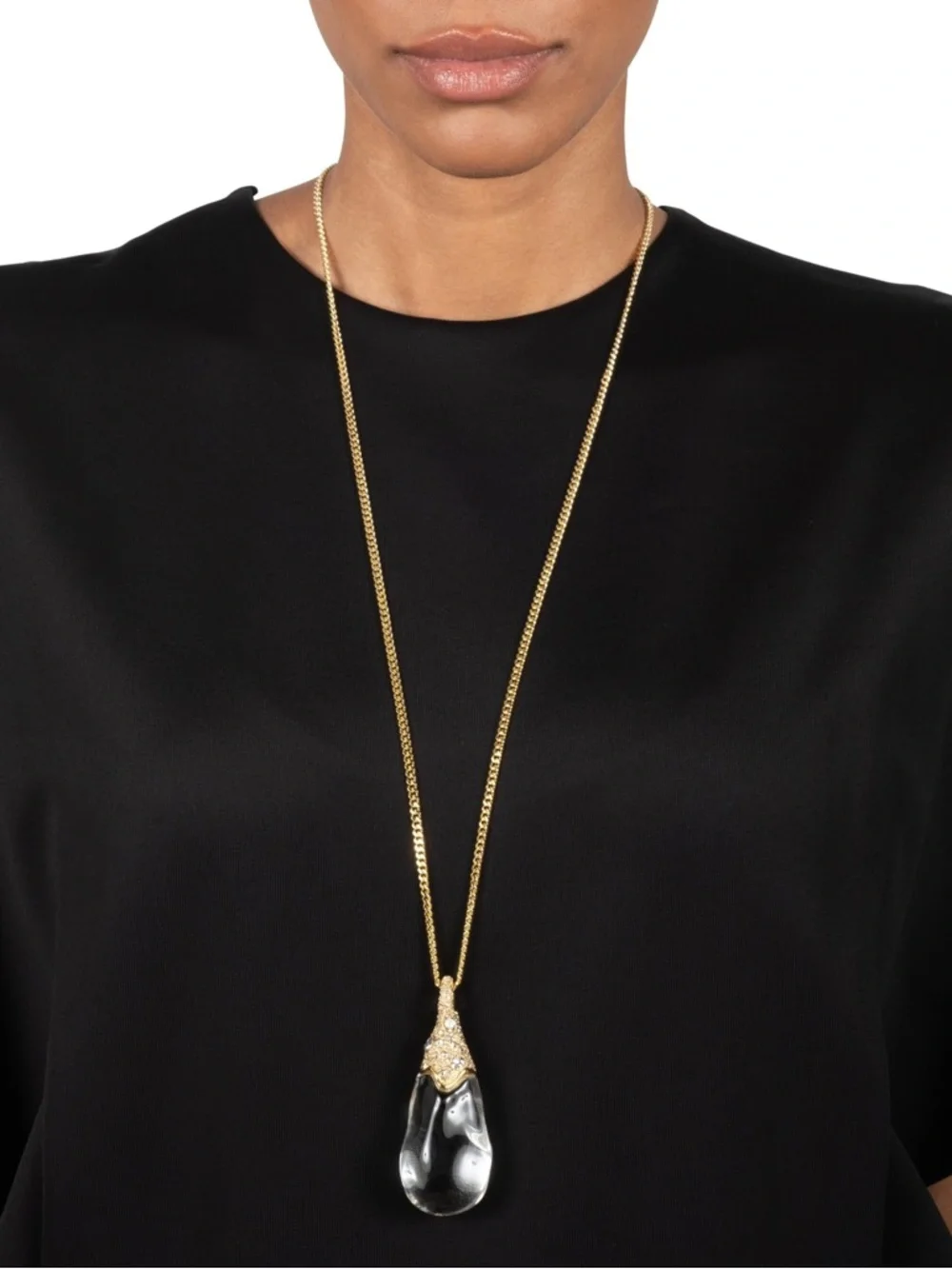 Alexis Bittar Liquid Lucite Crystal Pavé
Teardrop Necklace - Picture 4 of 7